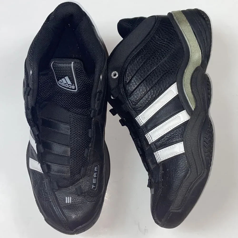 VTG, Y2K ADIDAS TEAM 672465 LEATHER VINTAGE 2001 MEN SHOES SIZE 10.5 NO LACES
